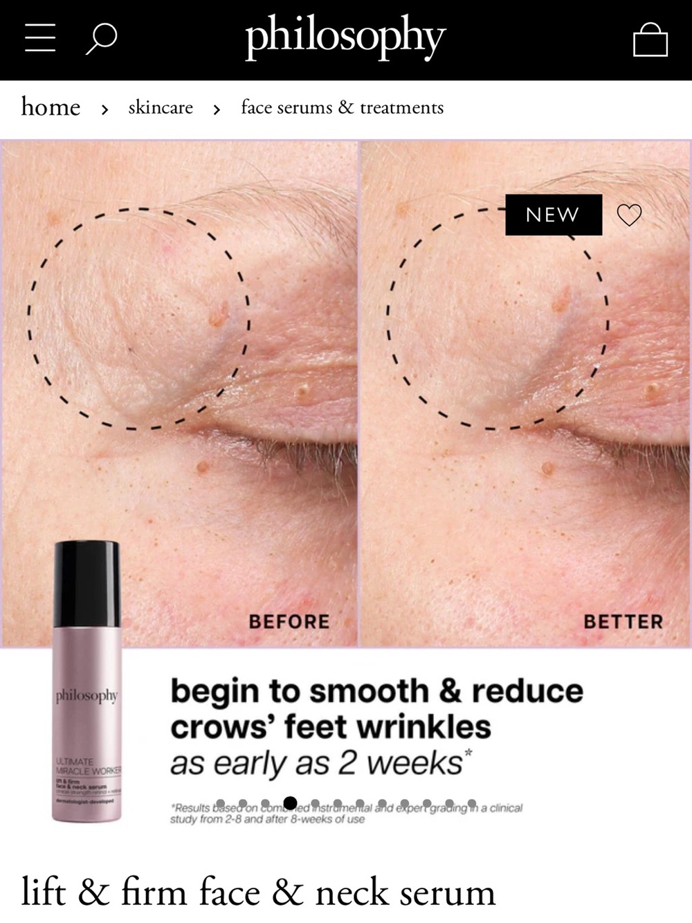 philosophy Ultimate Miracle Worker Lift an Firm Face and Neck Serum. - Picture 4 of 11